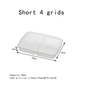 4 grids Japanese QualityAirtight Seal Fruits Meat Food Fridge Refrigerator Storage Box Organizer