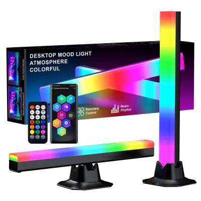 MIWAT LED Ambient Light Sound Control Lights Ambient RGB Light Bar APP Control Monitor Light Car TV Desktop Gaming Room Decoration Music Rhythm Colorful Pickup Lamp