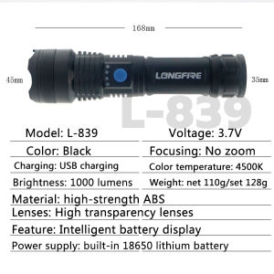 【Aluminum Alloy】Flashlight Waterproof Original IPX6 Break the window flashlights heavy duty japan emergency lights