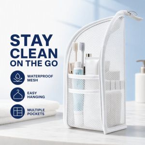 Tulip Home Furnishings Store Keranixy Waterproof Hanging Toiletry Bag Travel Cosmetic Organizer EVA Lightweight Mesh Pouch
