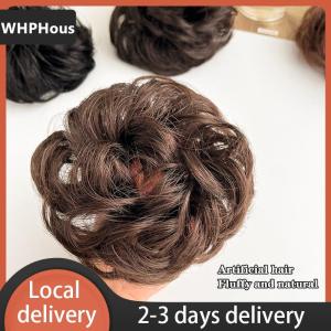 [COD] WHPHous Ship within 24 hours Synthetic Hair Bun Wig Ladies Ponytail Hair Extension Scrunchie Elastic Meatball Head Hairpieces Scrunchie Wrap Natural Realism
