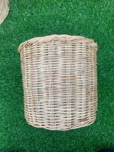 กระบอกหวายกระถางหวาย ขนาด 8.5/9 นิ้ว ทำจากหวายแท้100% ทาเคลือบเงาอย่างดี