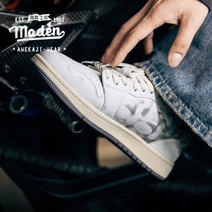 Maden thương hiệu Quần áo bảo hộ lao động phong cách thanh niên nam 2025 mùa hè hoài cổ mới cổ điển đường ma đệm giày Giày nam có đế dày thể thao và giày đi chơi giày trắng linh hoạt giày hợp thời trang