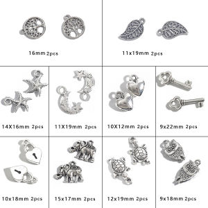 20ชิ้นจี้ล็อคกุญแจโลหะผสมต้นไม้ชีวิตกลวงหัวใจเสน่ห์สำหรับสร้อยข้อมือผู้หญิงต่างหู DIY เครื่องประดับทำอุปกรณ์ค้นพบ