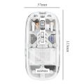 BOMIDI GM1 Wireless Mini Lightweight Mouse Transparent Clear Rechargeable Silent Computer. 