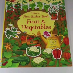 Fruit & Vegetables สมุดภาพติดสติ๊กเกอร์ sticker book หนังสือภาษาอังกฤษ นิทานภาษาอังกฤษ สมุดภาพสติ๊กเกอร์ภาษาอังกฤษ