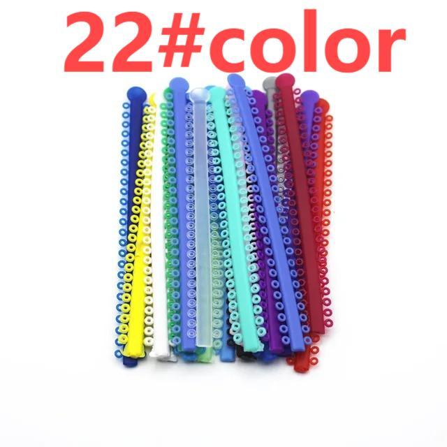 1000 Ties=20 Sticks Dental Orthodontic Elastic Ligature Ties Colorful ...