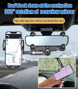 H Car multifunction mobile phone holder rearview mirror