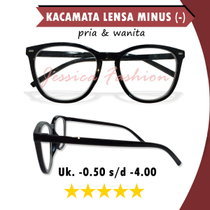 Kacamata Full Minus Baca Rabun Jauh Tersedia Ukuran -0.50 -0.75 -1.00 -1.25 -1.50 -1.75 -2.00 -2.50 -3.00 -3.50 -4.00 Untuk Pria Wanita - terbaru