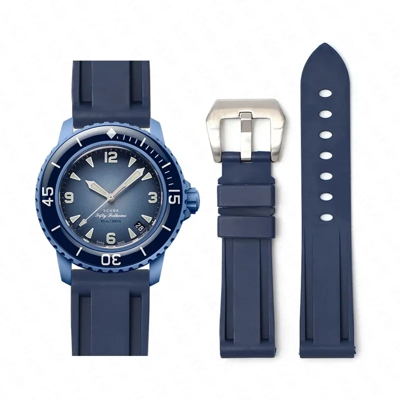 Strap for Swatch X Blancpain Fifty Fathoms Joint Five Oceans TPU