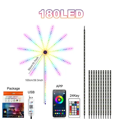 Music Sound Smart RGB Strip Light With APP Remote Control 180LED Firework Lights Christmas Lights