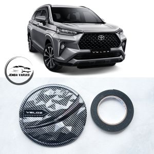 Tank Cover Veloz 2022 Cover Tutup Tangki Bensin Mobil All New Veloz 2022 - 2024 Glossy Carbon