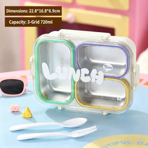 Leak-Proof 304 Stainless Steel Lunch 750ml MODOFO Microwaveable Oven Safe Lunch Bento