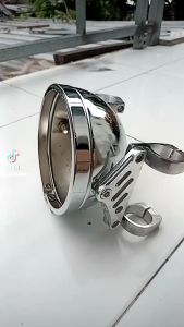 BATOK LAMPU DEPAN L2G CROME DAN MENTAH PRES UKURAN 575 INCH SET BREKET BRACKET BRICKET PANGKON LAMPU DEPAN DUDUKAN LAMPU KUPINGAN CNC CINCIN AS 30 31 33 PNP CB 100 CB 125 GL100 GL125 GL PRO GL MAX MEGAPRO TIGER VIXION SCORPIO NINJA VERZA RX KING