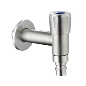 SUS304 Jatuh Otomatis Menghentikan kran mesin cuci Diperkuat Stainless Keran Taman