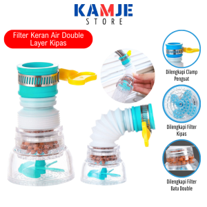 KAMJE Sambungan Filter Saringan Penyaring Kran Keran Air Fleksibel 6 Lapis