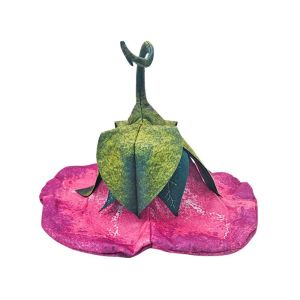 ELFINL Vintage Flower Witch Hat Soft Skin-friendly Comfortable Elastic Fit Trumpet Flower Hat Gift Breathable Lining Floral Stage Costume Hat Halloween Costume Prop