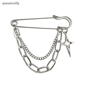 PL  Korean Style Metal Butterfly Chain Brooch For Women Men Suit Decoration sel Chain Metal Beads Pin Cloth Jewelry Accessories NEW