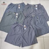 [SIÊU RẺ] Quần Đùi Nam Kẻ Sọc Trắng Thun Co Giãn Có Túi Sau Mặc Ngủ Mặc Nhà Thoáng Mát SUNMEN Size 45-90kg