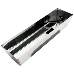 Non Slip Contoured Stainless Steel Heliarc Mud Pan 14 Inch