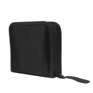 Portable DVD Case- 40 Capacity Mercerized Fabric Storage Bag Holder with Zipper for Home Car DVD Box Bags