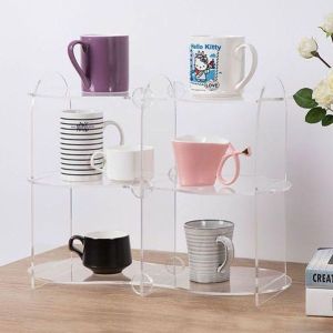 ~SG Stock~ Acrylic Shelf Perfume Storage Rack Desk Organizer Rack Desktop Rack Makeup Storage Rack Cosmetics Storage Rack Aromatherapy Storage Rack Skincare Storage Rack Perfumes Holder Displays Rack Cup Storage Rack