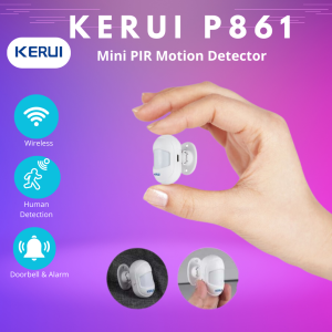 Alarm Sensor Gerak Mini KERUI Wireless Mini PIR Motion Alarm Detector