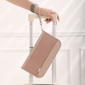 MZP หลายฟังก์ชัน ที่ใส่บัตร พร้อมซิป ป้องกันการโจรกรรม ตัวป้องกันบัตรประจำตัว แบบพกพา ที่เก็บเอกสาร กระเป๋าเดินทาง สำหรับผู้ถือบัตร