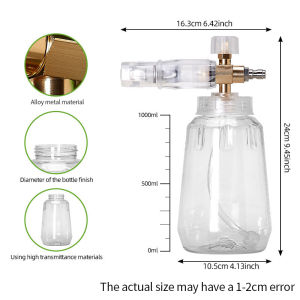 Vixplorn Foam Sprayer Snow Foam Lance Clear Bottle High Pressure Washer Nozzle Adjustable Spray Car Wash Rumah Tangga Tahan Lama