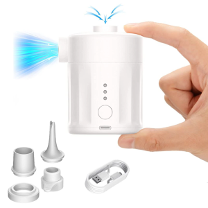 Điện thoại di động có thể sạc lại Inflator 4000mAh cho Hồ bơi bơm hơi dao động Nệm cắm trại dày đặc 164 gam ABS chất 4 vòi phun overwarm an ninh