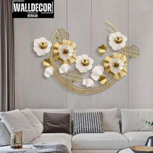 Walldecor Berkah Dekorasi Hiasan Dinding Besi Metal Gold Big Size 100x70 Cm Model Terbaru Nordic