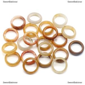 [COD] SweetBabiese 1pcs đá tự nhiên Nhẫn Tinh tế mã não pha lê nhẫn cho phụ nữ cô gái thời trang ngón tay nhẫn tiệc cưới trang sức phụ kiện Quà Tặng