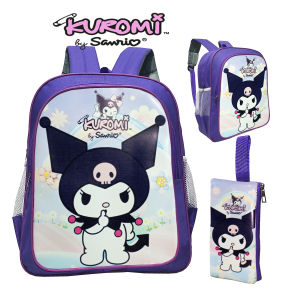 TAS RANSEL ANAK PEREMPUAN SEKOLAH TK/SD KARAKTER KARTUN KUROMI FREE TEMPAT PENSIL (POUNCH) // TAS RANSEL UNTUK NGAJI KUROMI TERBARU