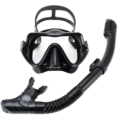 [SG Ready Stock]Professional Scuba Snorkeling Diving Mask Set Free Breathing Anti-Leak Dry Top Snorkel Diving Mask