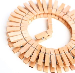 50PCS 2.5x0.3CM Natural Mini Wooden Clips for Clothespins Decorative Photos Papers Laundry Hangers Clip Home Decoration