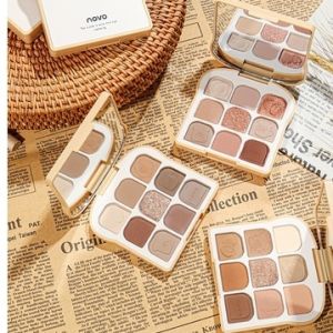NOVO5645 NOVO SOFT EYES TOAST EYESHADOWS PALETTE โนโว อายแชโดว์ 9 สี เม็ดสีแน่น ติดทน นานทั้งวัน กันน้ำ กันเหงื่อ