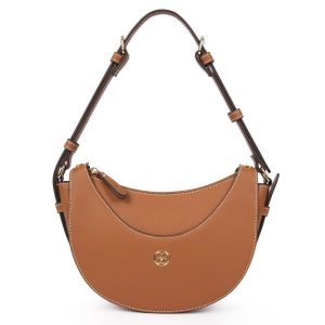 BAGSMART Shoulder Bag for Women PU Leather Fashion Crossbody Bag Crescent Bag Hobo Bag Black/Brown