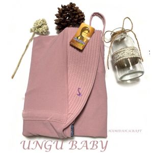 hijab bergo serut premium size L pet bordir antem