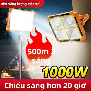Đèn Năng Lượng Mặt Trời 1000W Đèn Khẩn Cấp Công Suất Lớn 20000mAh Cho Lều Đèn Lồng Cắm Trại Có Tính Năng Treo