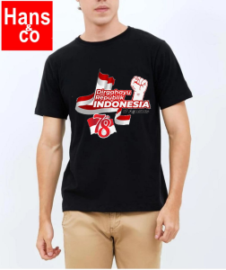 kaos 17 agustus 1945 merderka dirgahayu 78 katun 24s H031 by Hans 7 co