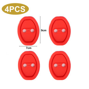 4pcs Silicone Door Lock Protective Cover Car Door Shock Absorber Cushion Thickened Anti-collision Pad Stickers Rust Prevention Cover