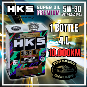 HKS SUPER OIL PREMIUM 5W-30 - API SP/ILSAC GF6A - Fully Synthetic Engine Oil 4Liter [ Made in Japan ]
