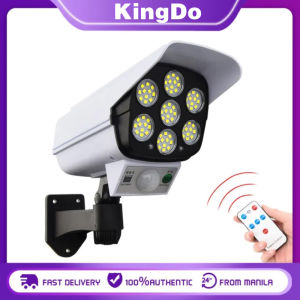 Đèn Năng Lượng mặt Trời Giả Camera Chống Trộm giá rẻ Đèn Led Cảm Ứng Tự Động Bật Tắt Có Điều Khiển từ xa chống Nước ip67