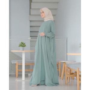 . K-FASHION Gamis Wanita Muslim Jumbo Terbaru Kekinian Viral Baju Dewasa Terlaris Mewah MOdel Terbaru Brukat Cringkle Malika