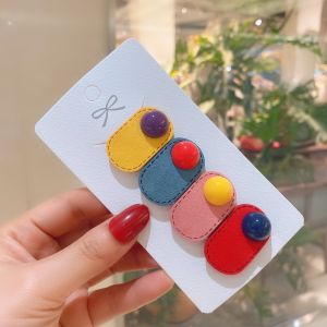 Set 4/5 kẹp tóc bấm mái handmade ngộ nghĩnh nhiều mẫu phong cách Hàn Quốc cho bé - Selenshop