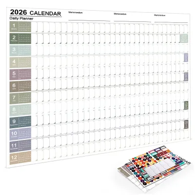Wall Calendar Sense of Style Calendar Wall Hanging Office Planning Chart Personalized Labeling 2026
