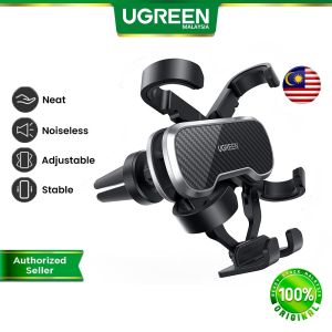 UGREEN Car Phone Holder Air Vent Mount Gravity Auto Clamp Car Holder Retractable Cradle Clip Compatible for Samsung Galaxy S21 Ultra S20 S10 A71 A70 Huawei Oppo Vivo Xiaomi Realme