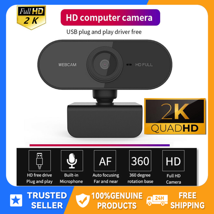 Supermax 2K Full HD Webcam AUTOFOCUS Web Camera Cam For PC Laptop Desktop  with Microphone Lazada PH