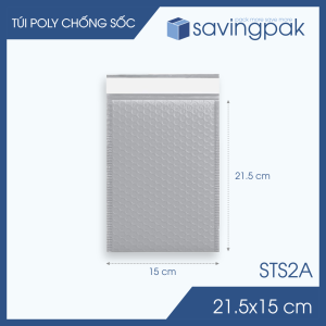 STS2A - 21.5x15 cm - Combo 20 túi poly chống sốc giá siêu rẻ màu xám