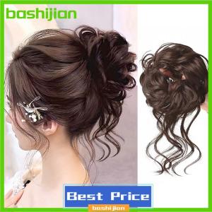 bashijian Synthetic Curly Bun Messy Claw Chignon Clip Elastic Hair Scrunchies Hairpieces Donut Updo Hair Pieces For Women